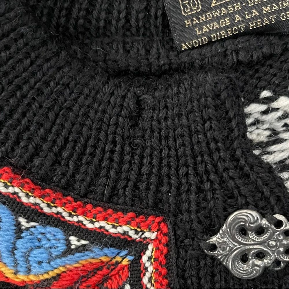 Nordstrikk Norway 100% Virgin Wool Nordic Sweater Men’s M Setesdal Pewter Clasps - Picture 6 of 7